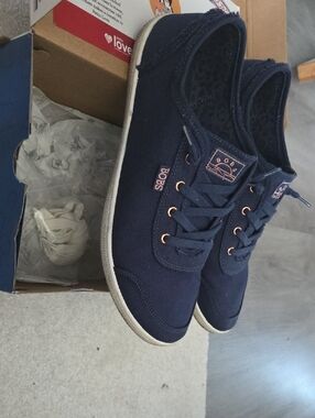 BOBS from Skechers Navy Canvas Slip-On Sneakers